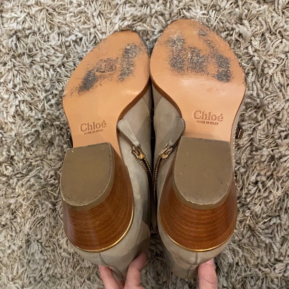 Chloe Susanna Boots Booties in Ash / Gray Suede - Picture 6 of 15